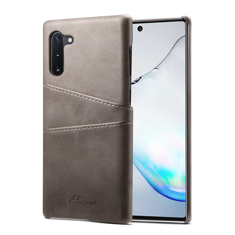 Suteni Calf Texture Back Cover Protective Case with Card Slots for Galaxy Note 10