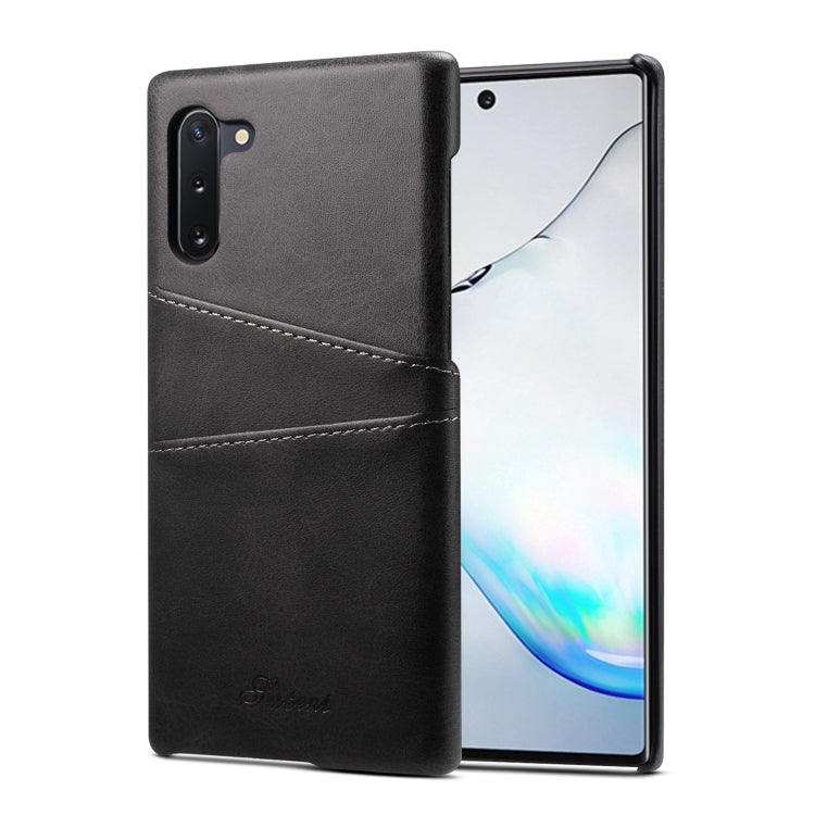 Suteni Calf Texture Back Cover Protective Case with Card Slots for Galaxy Note 10