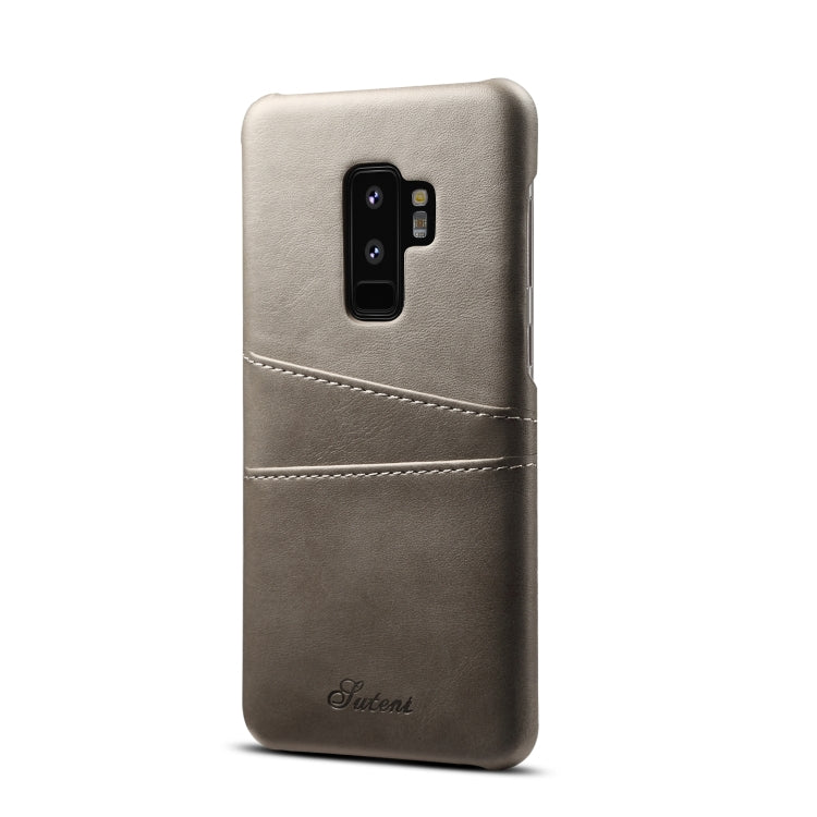 Suteni Calf Texture Back Cover Protective Case with Card Slots for Galaxy S9+