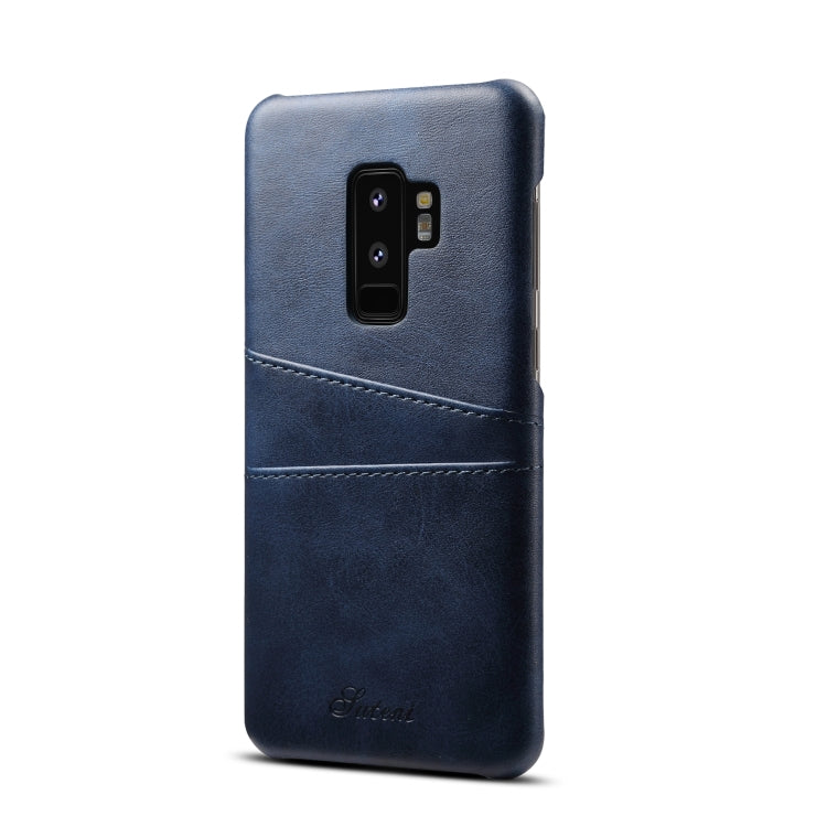 Suteni Calf Texture Back Cover Protective Case with Card Slots for Galaxy S9+