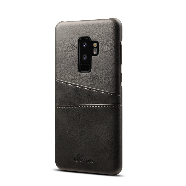 Suteni Calf Texture Back Cover Protective Case with Card Slots for Galaxy S9+