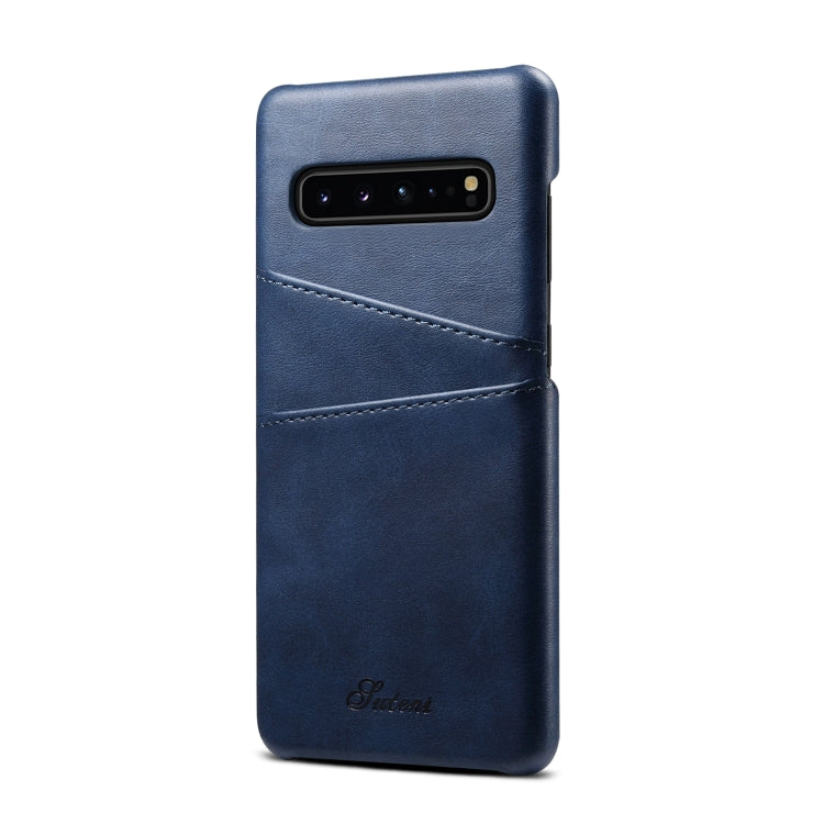 Suteni Calf Texture Back Cover Protective Case with Card Slots for Galaxy S10 5G