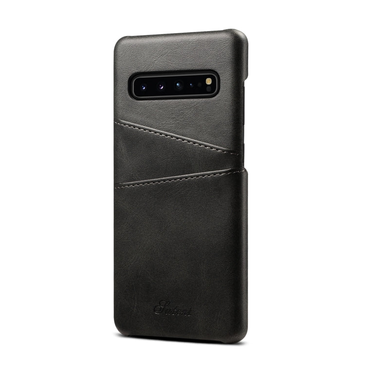 Suteni Calf Texture Back Cover Protective Case with Card Slots for Galaxy S10 5G