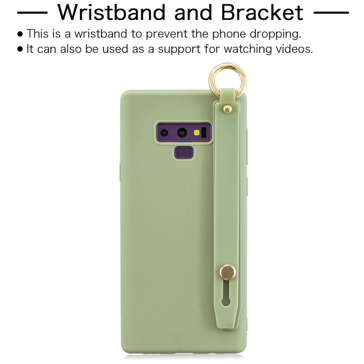 Shockproof Solid Color TPU Case with Wristband For Galaxy Note9