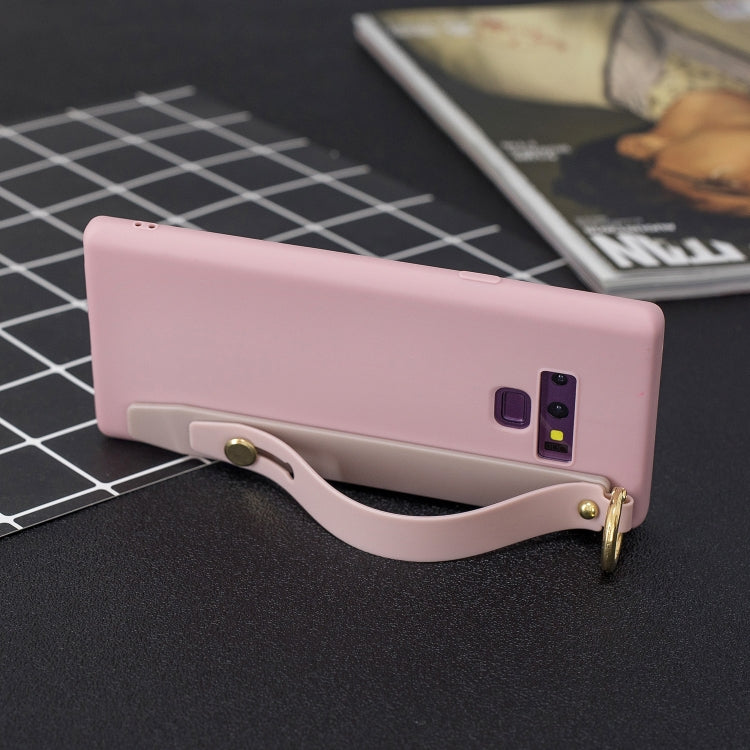 Shockproof Solid Color TPU Case with Wristband For Galaxy Note9