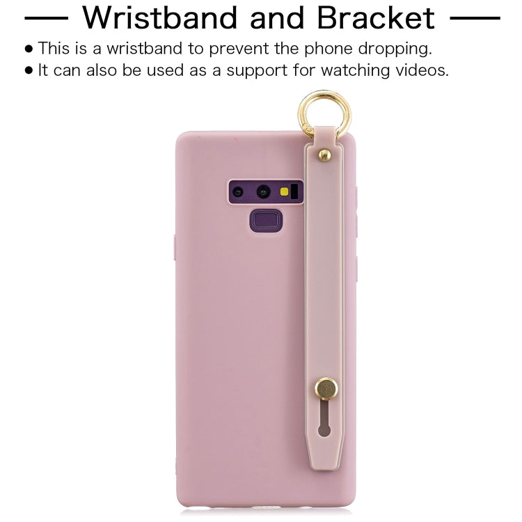 Shockproof Solid Color TPU Case with Wristband For Galaxy Note9