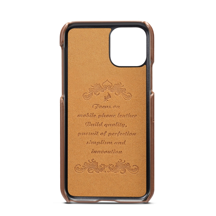Suteni Calf Texture Back Cover Protective Case with Card Slots for iPhone 11 Pro