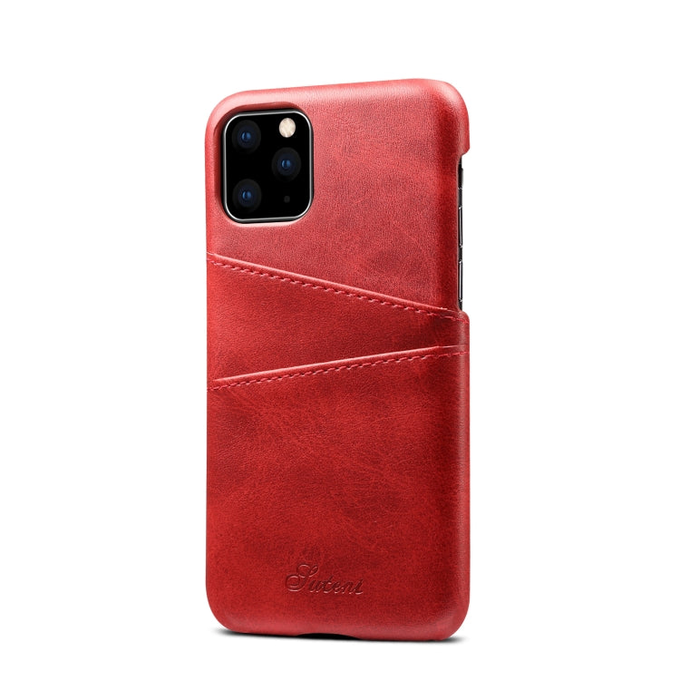 Suteni Calf Texture Back Cover Protective Case with Card Slots for iPhone 11 Pro