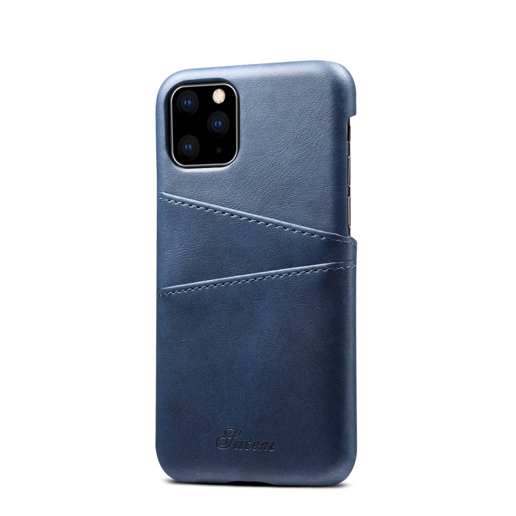 Suteni Calf Texture Back Cover Protective Case with Card Slots for iPhone 11