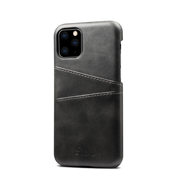 Suteni Calf Texture Back Cover Protective Case with Card Slots for iPhone 11