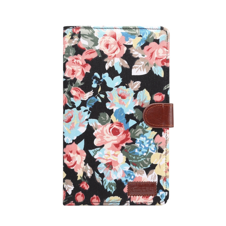 Dibase Flower Pattern Cloth Surface Horizontal Flip PC + PU Leather Case with Holder & Card Slots & Sleep / Wake-up Function For Huawei MediaPad M6 8.4