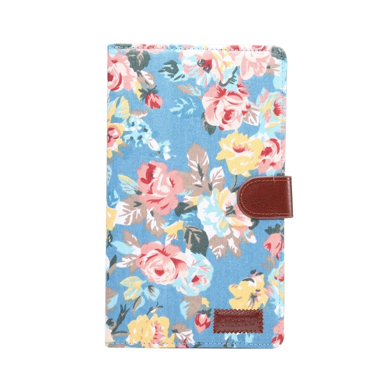 Dibase Flower Pattern Cloth Surface Horizontal Flip PC + PU Leather Case with Holder & Card Slots & Sleep / Wake-up Function For Huawei MediaPad M6 8.4