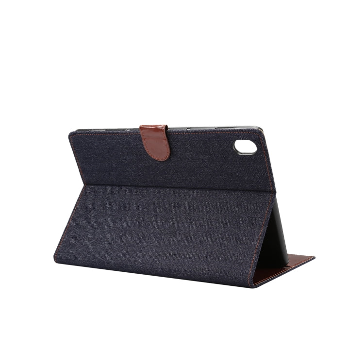 Dibase Denim Texture Horizontal Flip PC + PU Leather Case with Holder & Card Slots & Sleep / Wake-up Function For Huawei MediaPad M6 10.8