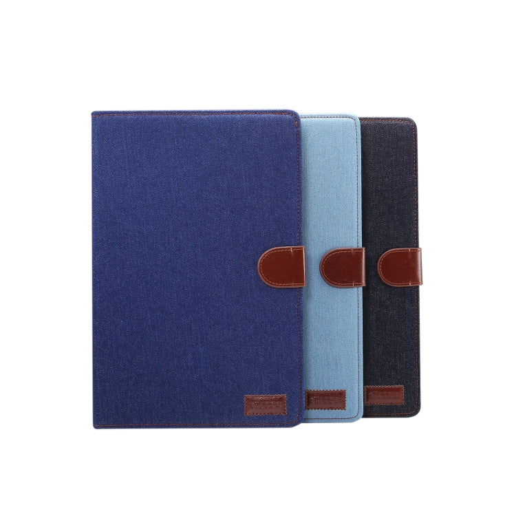 Dibase Denim Texture Horizontal Flip PC + PU Leather Case with Holder & Card Slots & Sleep / Wake-up Function For Huawei MediaPad M6 10.8