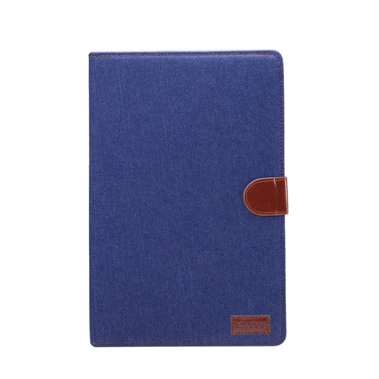 Dibase Denim Texture Horizontal Flip PC + PU Leather Case with Holder & Card Slots & Sleep / Wake-up Function For Huawei MediaPad M6 10.8