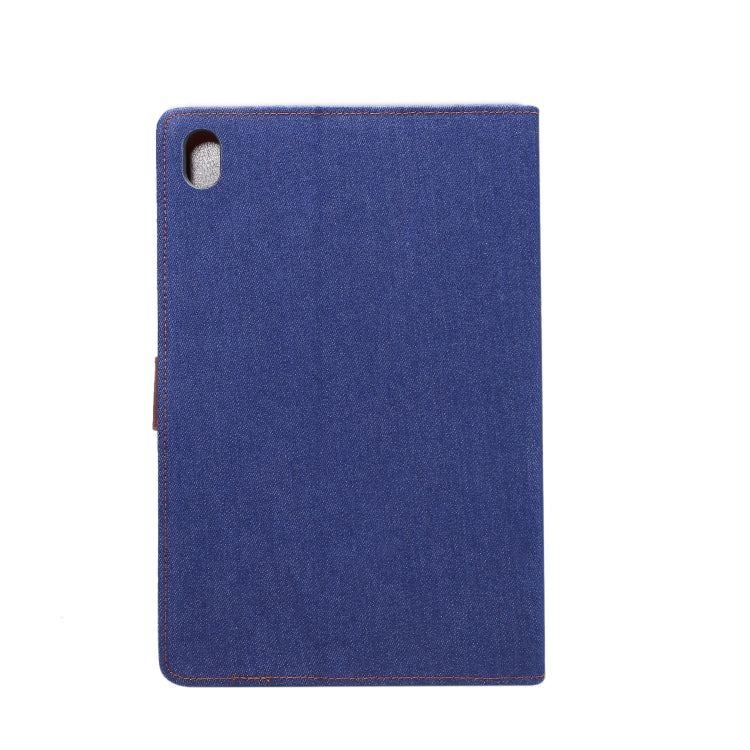 Dibase Denim Texture Horizontal Flip PC + PU Leather Case with Holder & Card Slots & Sleep / Wake-up Function For Huawei MediaPad M6 10.8