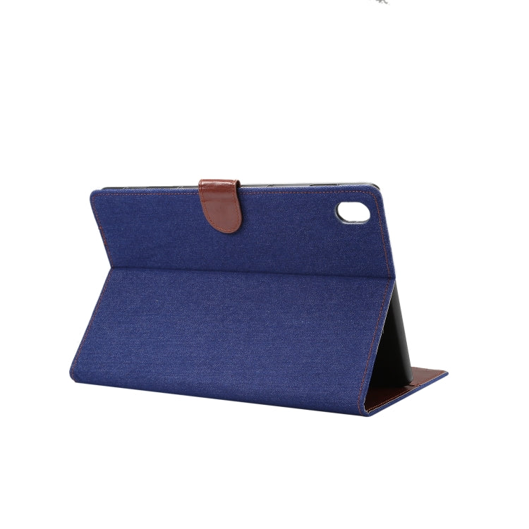 Dibase Denim Texture Horizontal Flip PC + PU Leather Case with Holder & Card Slots & Sleep / Wake-up Function For Huawei MediaPad M6 10.8