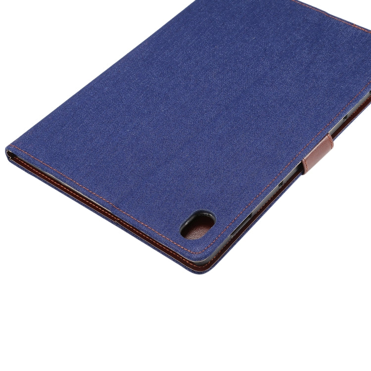 Dibase Denim Texture Horizontal Flip PC + PU Leather Case with Holder & Card Slots & Sleep / Wake-up Function For Huawei MediaPad M6 10.8