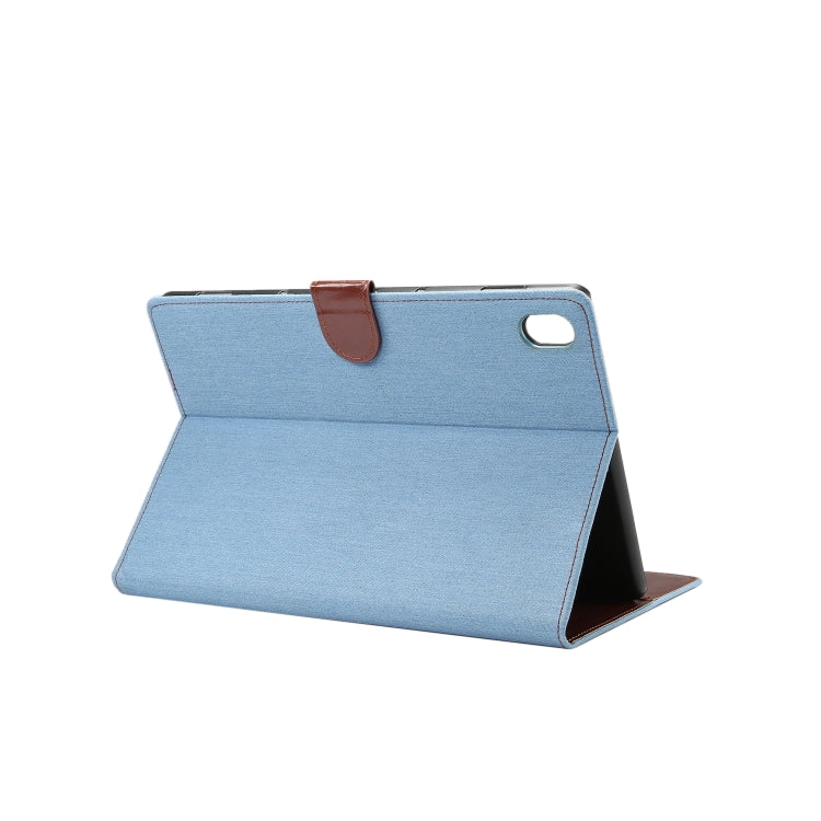 Dibase Denim Texture Horizontal Flip PC + PU Leather Case with Holder & Card Slots & Sleep / Wake-up Function For Huawei MediaPad M6 10.8
