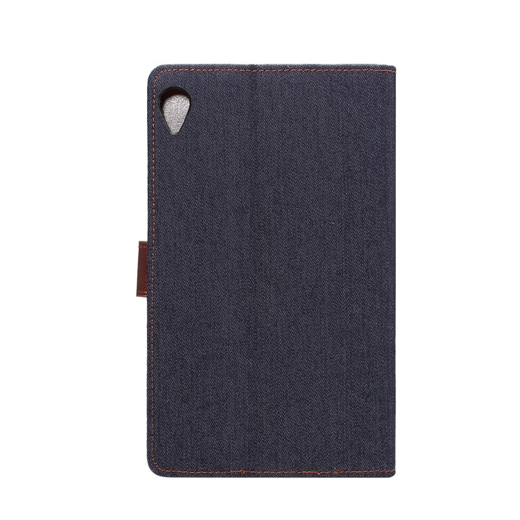 Dibase Denim Texture Horizontal Flip PC + PU Leather Case with Holder & Card Slots & Sleep / Wake-up Function For Huawei MediaPad M6 8.4