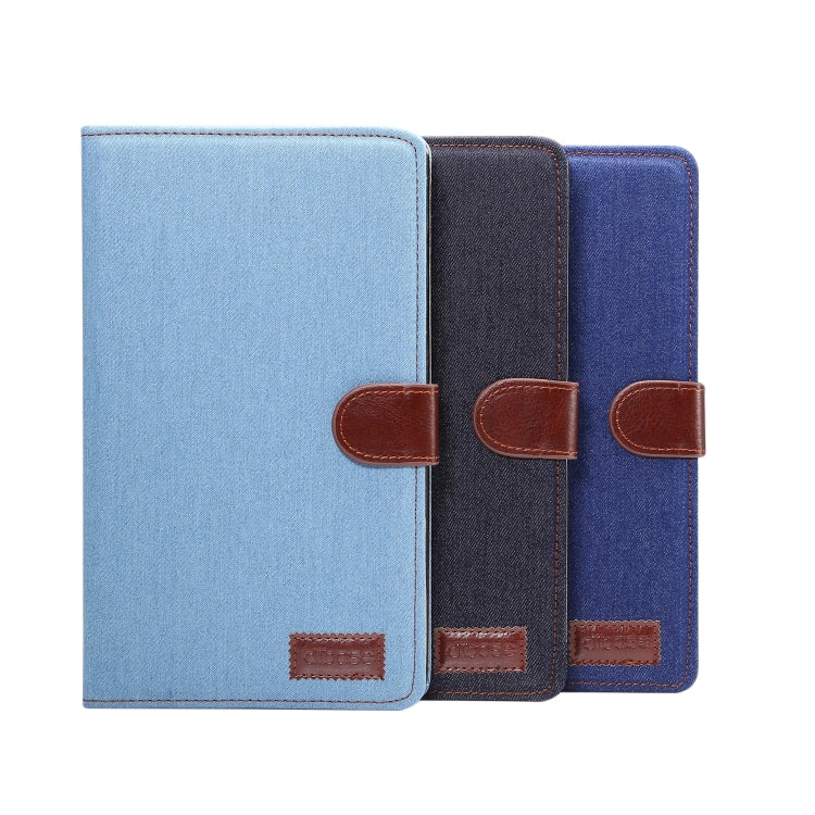 Dibase Denim Texture Horizontal Flip PC + PU Leather Case with Holder & Card Slots & Sleep / Wake-up Function For Huawei MediaPad M6 8.4