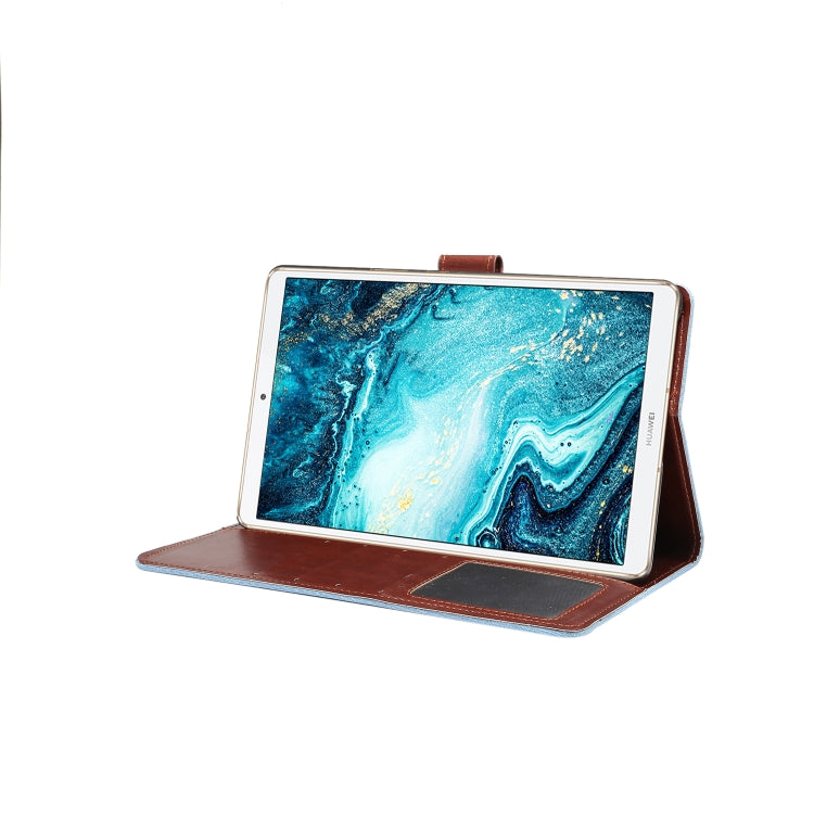 Dibase Denim Texture Horizontal Flip PC + PU Leather Case with Holder & Card Slots & Sleep / Wake-up Function For Huawei MediaPad M6 8.4
