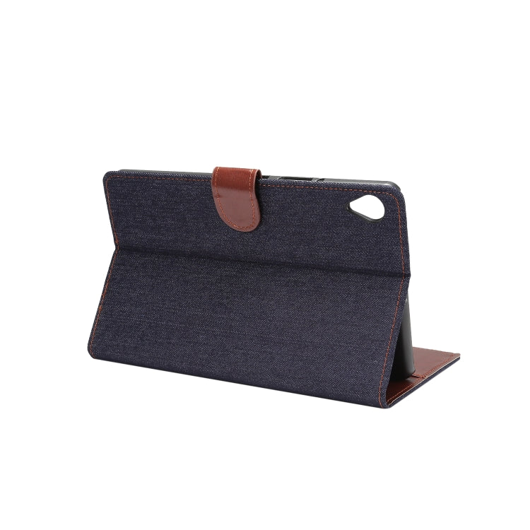 Dibase Denim Texture Horizontal Flip PC + PU Leather Case with Holder & Card Slots & Sleep / Wake-up Function For Huawei MediaPad M6 8.4