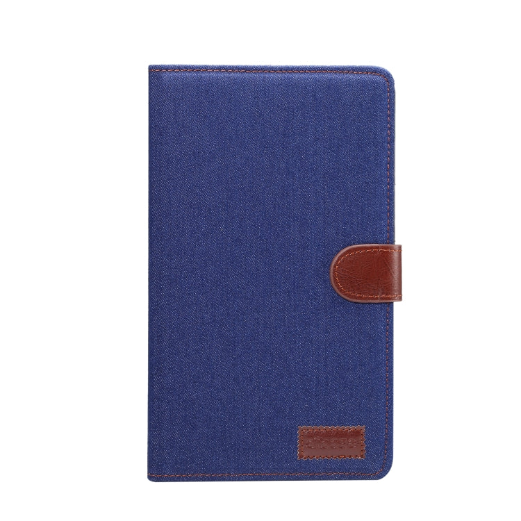 Dibase Denim Texture Horizontal Flip PC + PU Leather Case with Holder & Card Slots & Sleep / Wake-up Function For Huawei MediaPad M6 8.4