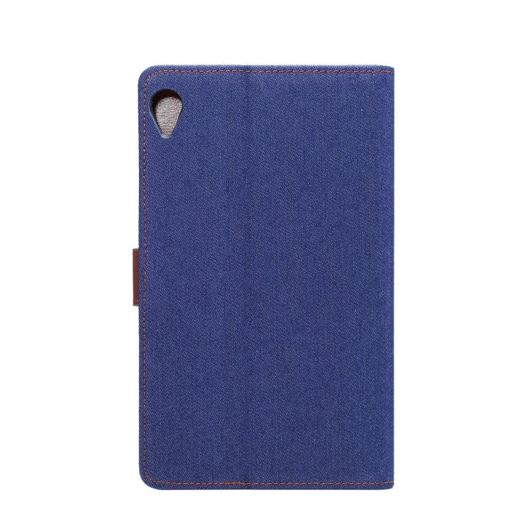 Dibase Denim Texture Horizontal Flip PC + PU Leather Case with Holder & Card Slots & Sleep / Wake-up Function For Huawei MediaPad M6 8.4