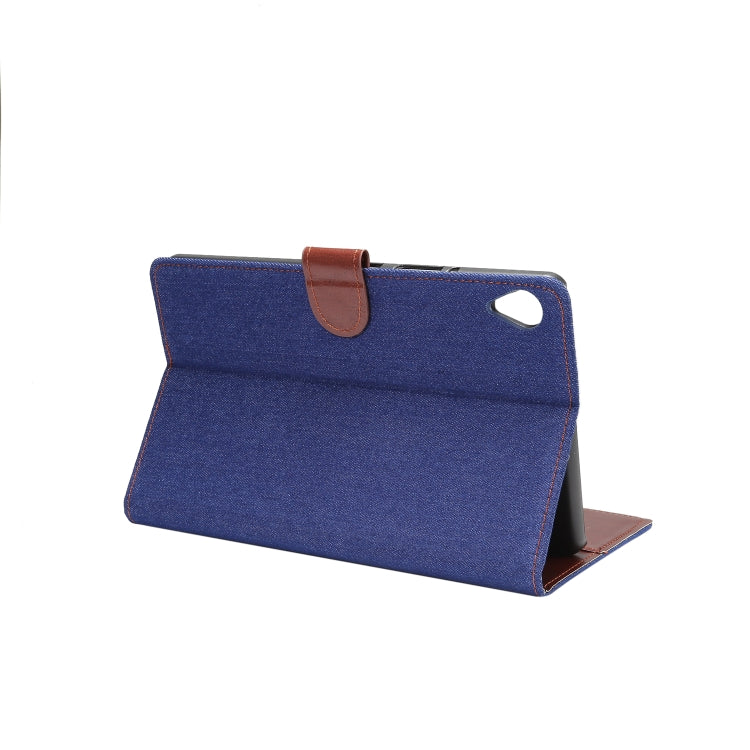 Dibase Denim Texture Horizontal Flip PC + PU Leather Case with Holder & Card Slots & Sleep / Wake-up Function For Huawei MediaPad M6 8.4