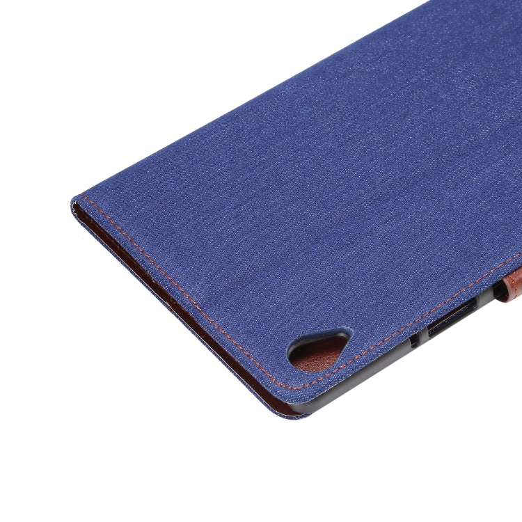 Dibase Denim Texture Horizontal Flip PC + PU Leather Case with Holder & Card Slots & Sleep / Wake-up Function For Huawei MediaPad M6 8.4