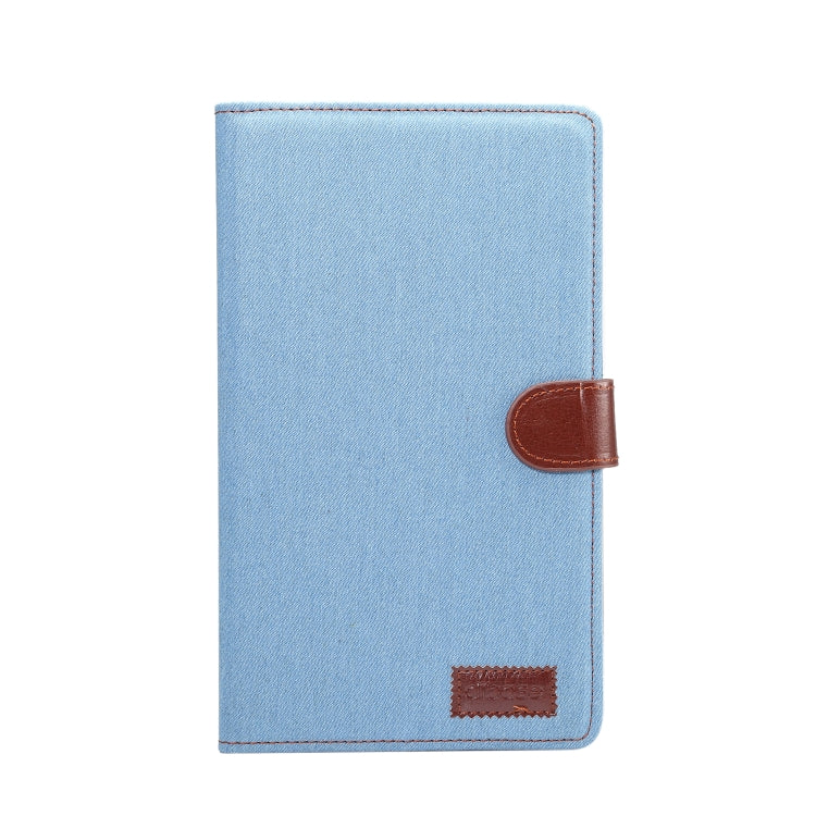Dibase Denim Texture Horizontal Flip PC + PU Leather Case with Holder & Card Slots & Sleep / Wake-up Function For Huawei MediaPad M6 8.4