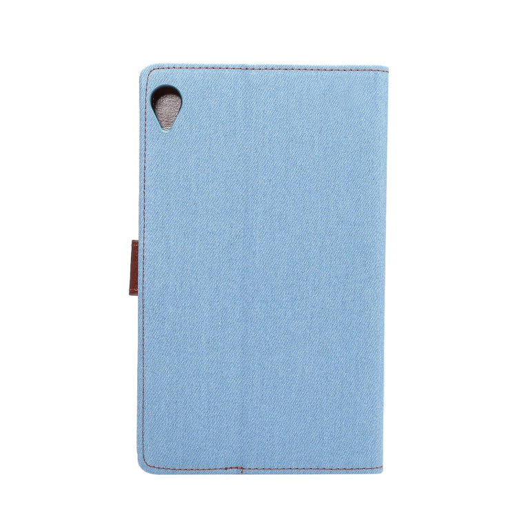 Dibase Denim Texture Horizontal Flip PC + PU Leather Case with Holder & Card Slots & Sleep / Wake-up Function For Huawei MediaPad M6 8.4