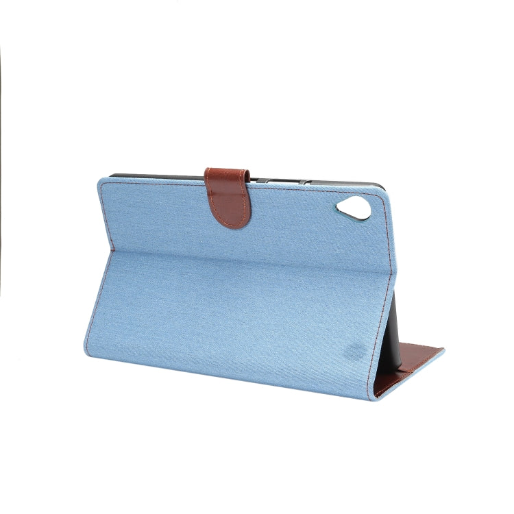 Dibase Denim Texture Horizontal Flip PC + PU Leather Case with Holder & Card Slots & Sleep / Wake-up Function For Huawei MediaPad M6 8.4