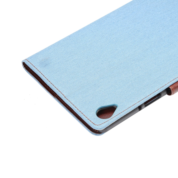 Dibase Denim Texture Horizontal Flip PC + PU Leather Case with Holder & Card Slots & Sleep / Wake-up Function For Huawei MediaPad M6 8.4