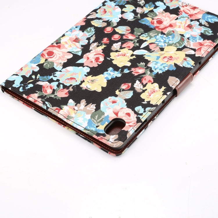 Dibase Flower Pattern Cloth Surface Horizontal Flip PC + PU Leather Case with Holder & Card Slots & Sleep / Wake-up Function For Huawei MediaPad M6 10.8