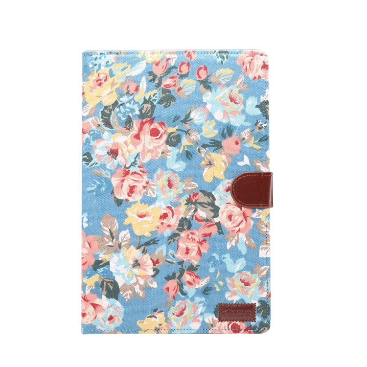 Dibase Flower Pattern Cloth Surface Horizontal Flip PC + PU Leather Case with Holder & Card Slots & Sleep / Wake-up Function For Huawei MediaPad M6 10.8
