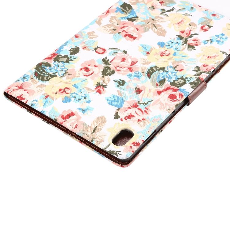 Dibase Flower Pattern Cloth Surface Horizontal Flip PC + PU Leather Case with Holder & Card Slots & Sleep / Wake-up Function For Huawei MediaPad M6 10.8