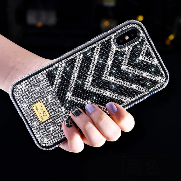 For iPhone X / XS TPU + Epoxy Gradient Diamond Series Phone Protective Case