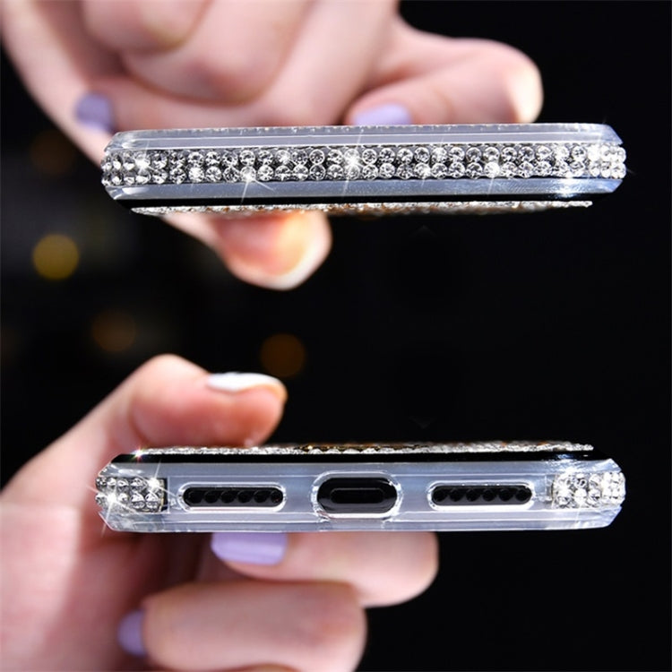 For iPhone X / XS TPU + Epoxy Gradient Diamond Series Phone Protective Case