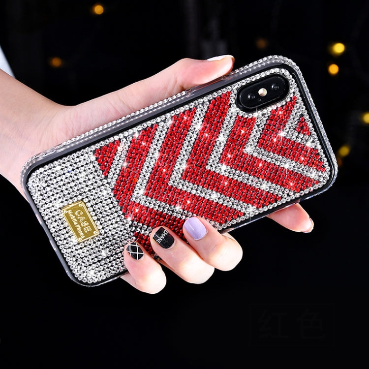 For iPhone X / XS TPU + Epoxy Gradient Diamond Series Phone Protective Case