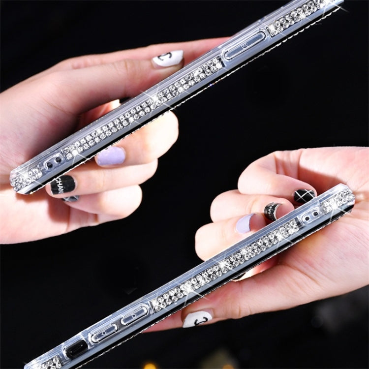 For iPhone XS Max TPU + Epoxy Gradient Diamond Series Phone Protective Case