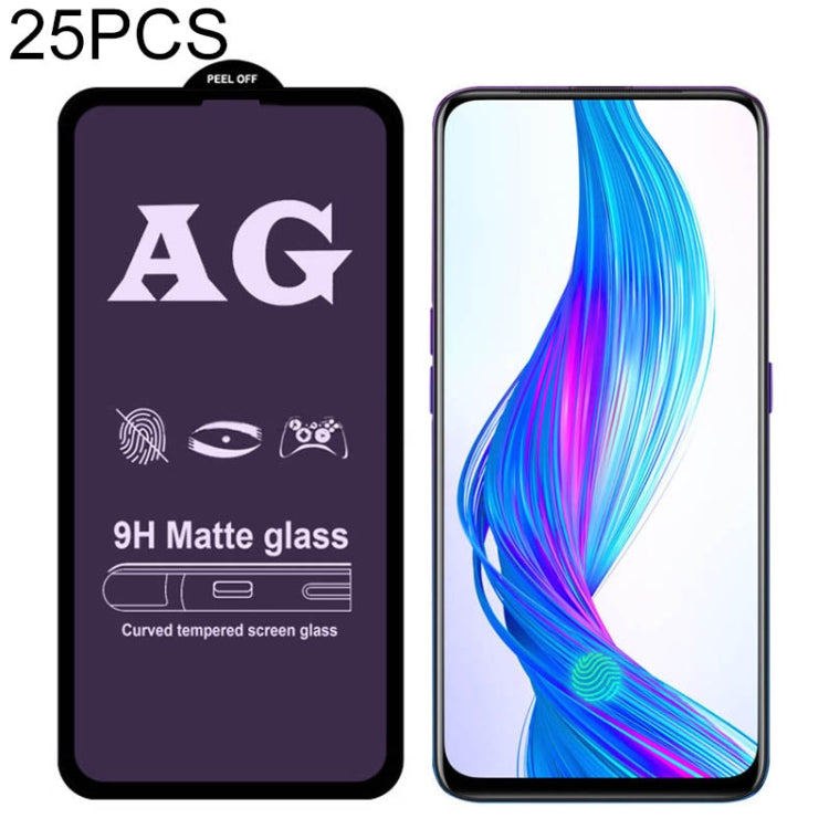 25 PCS AG Matte Anti Blue Light Full Cover Tempered Glass For OPPO A83