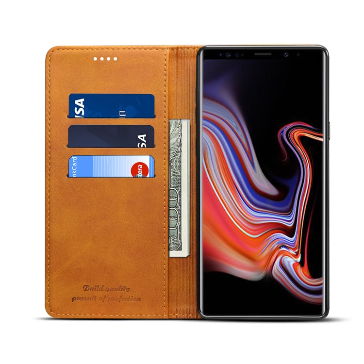 Suteni Calf Texture Horizontal Flip Leather Case with Holder & Card Slots & Wallet for Galaxy Note 9