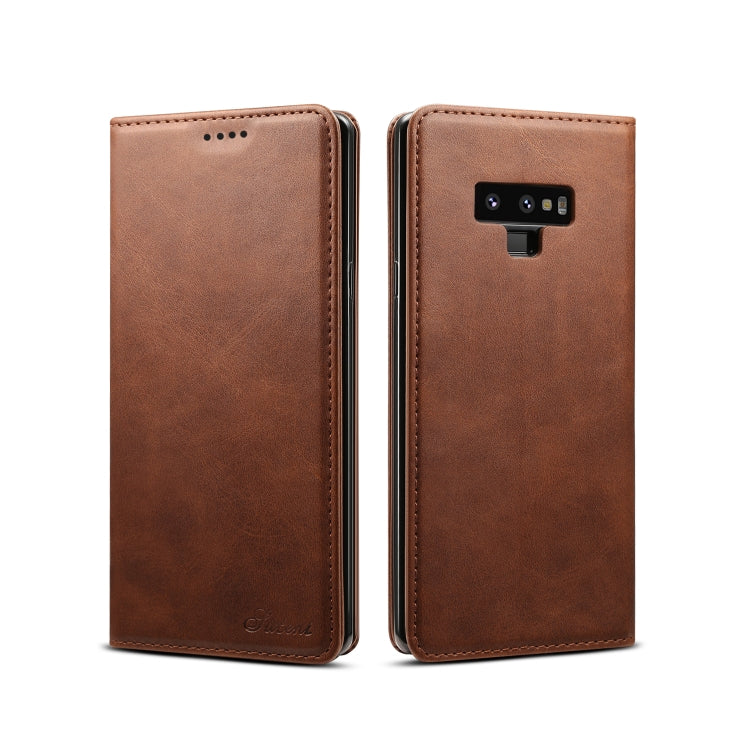 Suteni Calf Texture Horizontal Flip Leather Case with Holder & Card Slots & Wallet for Galaxy Note 9