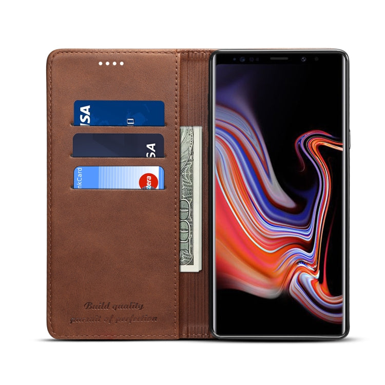 Suteni Calf Texture Horizontal Flip Leather Case with Holder & Card Slots & Wallet for Galaxy Note 9