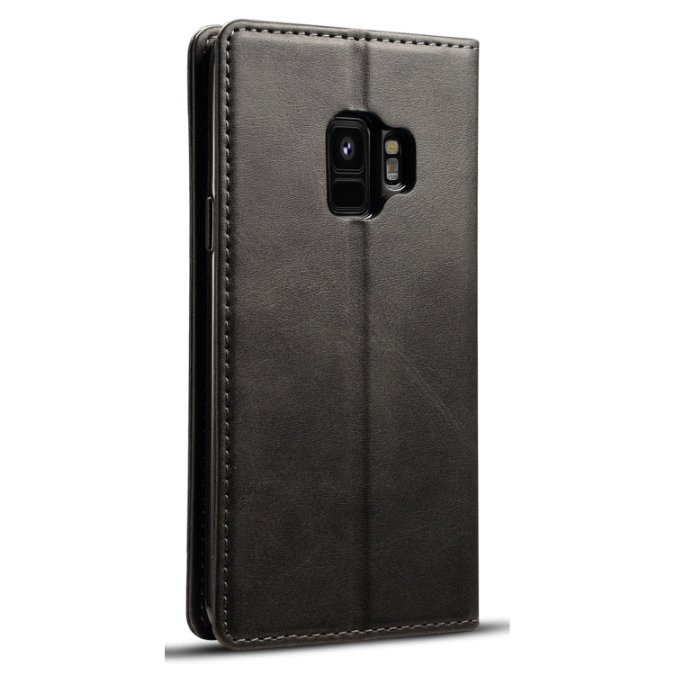 Suteni Calf Texture Horizontal Flip Leather Case with Holder & Card Slots & Wallet for Galaxy S9