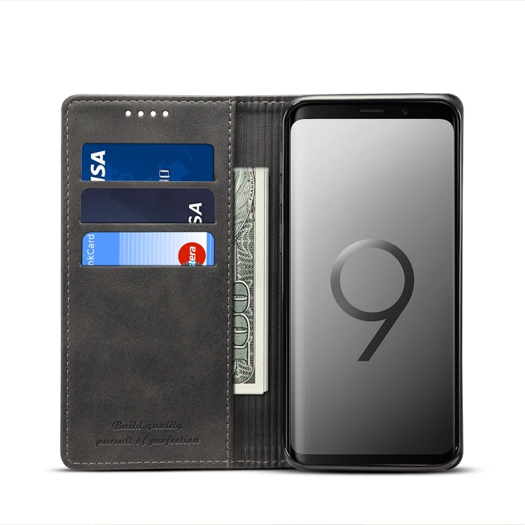 Suteni Calf Texture Horizontal Flip Leather Case with Holder & Card Slots & Wallet for Galaxy S9