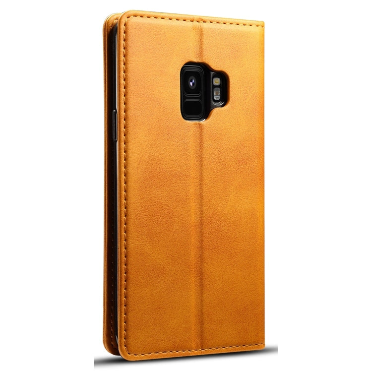 Suteni Calf Texture Horizontal Flip Leather Case with Holder & Card Slots & Wallet for Galaxy S9