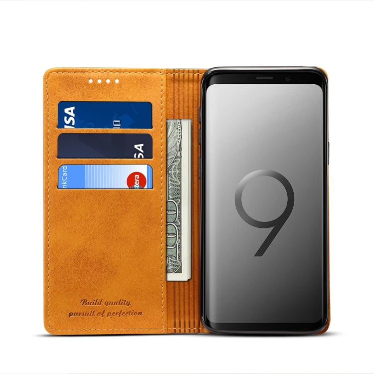 Suteni Calf Texture Horizontal Flip Leather Case with Holder & Card Slots & Wallet for Galaxy S9